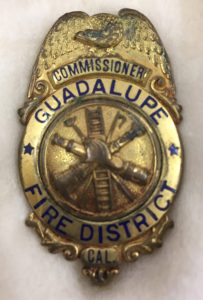 Original Badge of Commissioner George Juarez